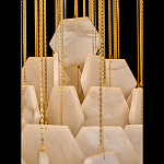 Люстра с фигурными подвесками из натурального камня Glowing Spheres варинант исполнения - 4 | Loft Concept в Казани