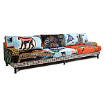 Большой Трехместный Диван с цветным принтом Qalakabusha Large Sofa варинант исполнения - 2 | Loft Concept в Казани