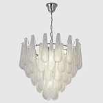 Люстра с подвесками из рифленного стекла в форме капель Textured Glass Chandelier варинант исполнения - 3 | Loft Concept в Казани