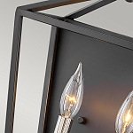 Бра в черном цвете с двумя лампами в форме свечи и стеклянными элементами Hinkley варинант исполнения - 3 | Loft Concept в Казани