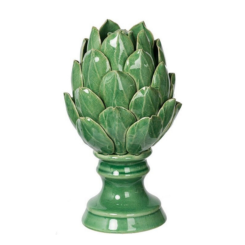Статуэтка в виде артишока из зелёной керамики с глянцевыми лепестками Artichoke Decor Зеленый Статуэтка в виде артишока из зелёной керамики с глянцевыми лепестками Artichoke Decor Зеленый в Казани | Loft Concept