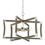 Подвесной светильник в форме фонаря серый Gray Eco Lantern варинант исполнения - 3 | Loft Concept в Казани