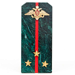 Сувенир Погон ВС из натурального камня змеевик Souvenir Epaulets варинант исполнения - 2 | Loft Concept в Казани