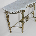 Консоль бронзовая с мраморной столешницей Bronze Console варинант исполнения - 1 | Loft Concept в Казани