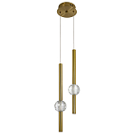 Подвесной светильник с 2-мя плафонами Celestin Spheres Brass Hanging Lamp варинант исполнения - 2 | Loft Concept в Казани
