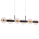 Линейный подвесной светильник с круглыми плафонами и золотистыми акцентами Aurelia Circles варинант исполнения - 1 | Loft Concept в Казани