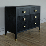 Бельевой Комод с 4 ящиками Elsa Dreams Black варинант исполнения - 1 | Loft Concept в Казани