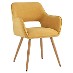 Стул в рогожке желтого цвета NEASAN STOOL варинант исполнения - 1 | Loft Concept в Казани