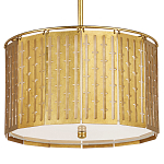 Люстра с золотым фактурным каркасом и тканевым абажуром Lustery Gold варинант исполнения - 2 | Loft Concept в Казани