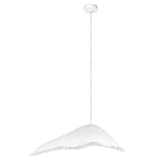 Подвесной светильник с асимметричным волнообразным абажуром и фактурной бахромой по краю Tactile Line варинант исполнения - 2 | Loft Concept в Казани