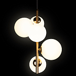 Подвесной светильник с 5-ю белыми шарообразными плафонами Bubble Chandelier варинант исполнения - 4 | Loft Concept в Казани
