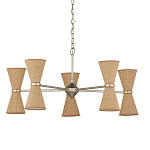 Люстра серебряного цвета с тканевыми абажурами Loft Rope Light варинант исполнения - 2 | Loft Concept в Казани