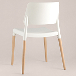 Пластиковый стул на ножках из массива бука Ferret White 4 шт варинант исполнения - 5 | Loft Concept в Казани