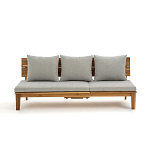 Садовый диван-трансофрмер Kate серый варинант исполнения - 5 | Loft Concept в Казани