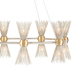 Люстра круглая с фактурными абажурами из тонких металлических палочек Wild Thorns варинант исполнения - 1 | Loft Concept в Казани