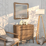 Зеркало квадратное c деревянной рамой из массива дуба Tasteful Furniture варинант исполнения - 3 | Loft Concept в Казани