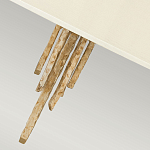 Люстра подвесная с широким белым текстильным абажуром и вертикальными декоративными элементами Hinkley варинант исполнения - 4 | Loft Concept в Казани