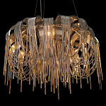 Люстра подвесная круглая с изогнутыми металлическими дугами и ниспадающими цепочками 65 см Atlantis Chain варинант исполнения - 17 | Loft Concept в Казани