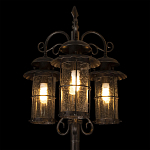 Уличный фонарь с тремя стеклянными плафонами и коваными элементами Elysian Lanterns варинант исполнения - 5 | Loft Concept в Казани