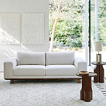 Круглый приставной стол из массива ореха Balu Wooden Side Table варинант исполнения - 6 | Loft Concept в Казани