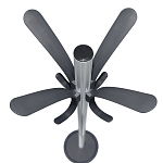 Вешалка серого цвета с 4-мя крючками из пластика Curves Hangers варинант исполнения - 2 | Loft Concept в Казани