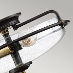 Потолочный светильник со стеклянным плафоном на изогнутых кронштейнах Quoizel  варинант исполнения - 6 | Loft Concept в Казани