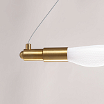 Люстра горизонтальная с волнистым белым плафоном Golden Swirl варинант исполнения - 9 | Loft Concept в Казани