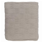 Плед из хлопка рельефной вязки бежево-серого цвета Waffle Comfort варинант исполнения - 4 | Loft Concept в Казани