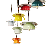 Подвесные светильники в виде разноцветных чашек Flower Reversal варинант исполнения - 2 | Loft Concept в Казани