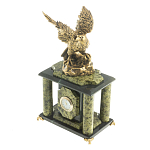 Часы настольные из натурального камня с декором в виде орла Eagle Stone Clock варинант исполнения - 10 | Loft Concept в Казани