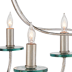 Люстра серебряного цвета с изогнутыми элементами каркаса Twisted Iron Chandelier варинант исполнения - 2 | Loft Concept в Казани