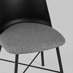 Стул из прочного пластика на металлическом основании Anora Black варинант исполнения - 7 | Loft Concept в Казани