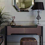 Настольная лампа с черным конусообразным абажуром Glass Flask варинант исполнения - 1 | Loft Concept в Казани