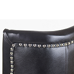 Кресло из натуральной кожи на 4-х деревянных ножках из массива бука Daniel Leather Armchair black варинант исполнения - 5 | Loft Concept в Казани