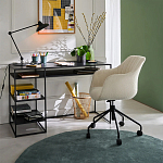 Вращающееся кресло с обивкой букле Boucle Office Chair варинант исполнения - 5 | Loft Concept в Казани