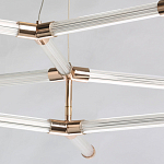 Люстра с геометрической конструкцией из вытянутых цилиндрических плафонов Hex Scaffold  варинант исполнения - 5 | Loft Concept в Казани