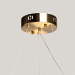 Люстра круглая золотого цвета с прозрачными рельефными стеклянными вставками Textured Glass Chandelier варинант исполнения - 11 | Loft Concept в Казани