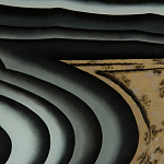 Дизайнерский комод с 4-мя дверцами в черно-золотых тонах Calista варинант исполнения - 1 | Loft Concept в Казани