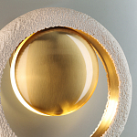 Бра с бежевым текстурным кольцом и латунным шаром в центре Tactile  варинант исполнения - 7 | Loft Concept в Казани