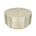 Стол кофейный с отделкой раковинами устриц Coastal Charm варинант исполнения - 2 | Loft Concept в Казани