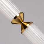 Подвесной светильник с двумя белыми рифлеными цилиндрическими плафонами Golden Swirl варинант исполнения - 7 | Loft Concept в Казани