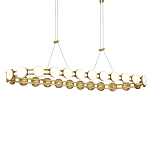 Люстра овальная с круглыми светодиодными источниками света Maxine Light варинант исполнения - 2 | Loft Concept в Казани