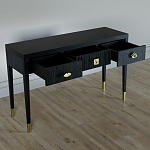 Дизайнерский Письменный стол Elsa Dreams Black с тремя ящиками варинант исполнения - 4 | Loft Concept в Казани