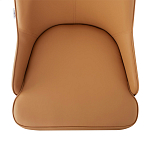 Стул оранжевый с высокой спинкой из искуственной кожи на серых металлических ножках Enigma Orange варинант исполнения - 3 | Loft Concept в Казани