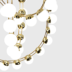 Люстра подвесная светодиодная с круглыми плафонами белого цвета PEARLS Suspension 39  варинант исполнения - 5 | Loft Concept в Казани