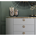 Комод белый овальный с мраморной столешницей Thoroughbass варинант исполнения - 3 | Loft Concept в Казани