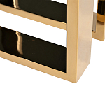 Столик журнальный квадратный с основанием в оттенках хром и золото Harmony Color and Shapes варинант исполнения - 3 | Loft Concept в Казани