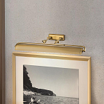 Светильник для картин цвета состаренная латунь с широким плафоном на прямоугольном основании Elstead Lighting варинант исполнения - 6 | Loft Concept в Казани