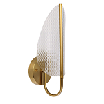 Бра с изогнутым рельефным плафоном Textured Glass варинант исполнения - 1 | Loft Concept в Казани