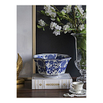 Чаша белая с синим цветочным узором Chino Dishes варинант исполнения - 3 | Loft Concept в Казани